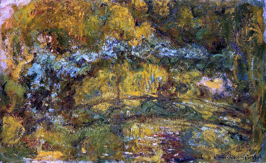  Claude Oscar Monet The Footbridge over the Water-Lily Pone - Hand Painted Oil Painting