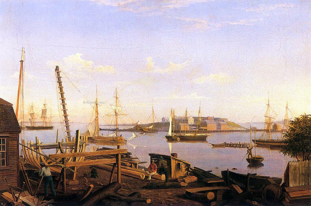  Fitz Hugh Lane The Fort and Ten Pound Island, Gloucester - Hand Painted Oil Painting