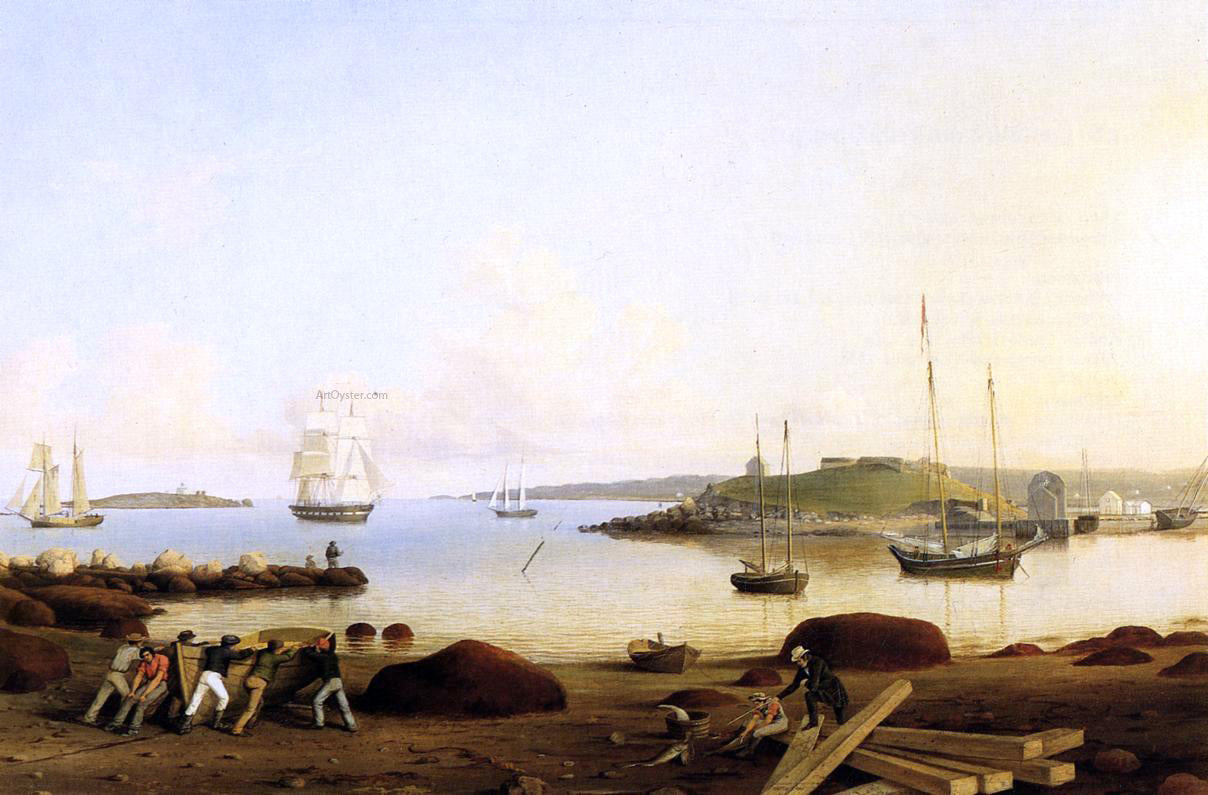  Fitz Hugh Lane The Fort and Ten Pound Island, Gloucester, Massachusetts - Hand Painted Oil Painting