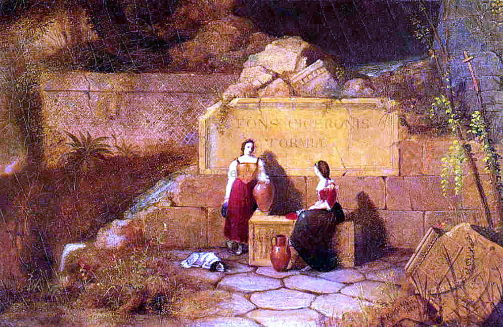  Robert Walter Weir The Fountain of Cicero - Hand Painted Oil Painting