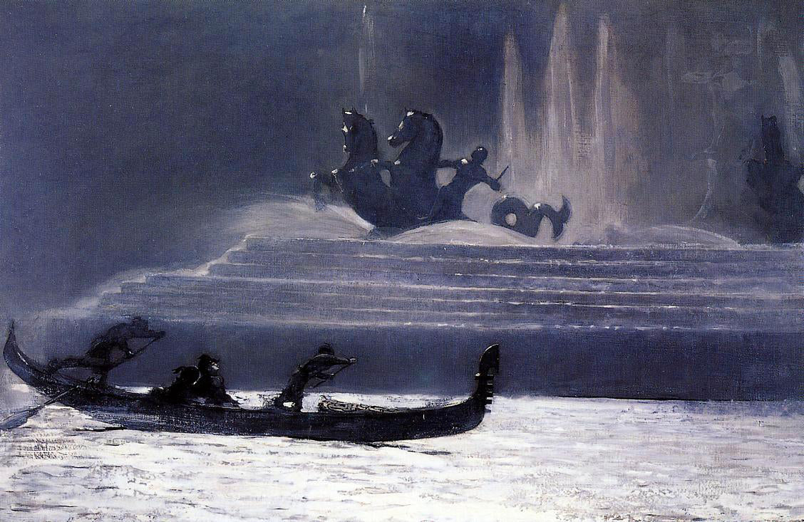  Winslow Homer The Fountains at Night, World's Columbian Exposition - Hand Painted Oil Painting