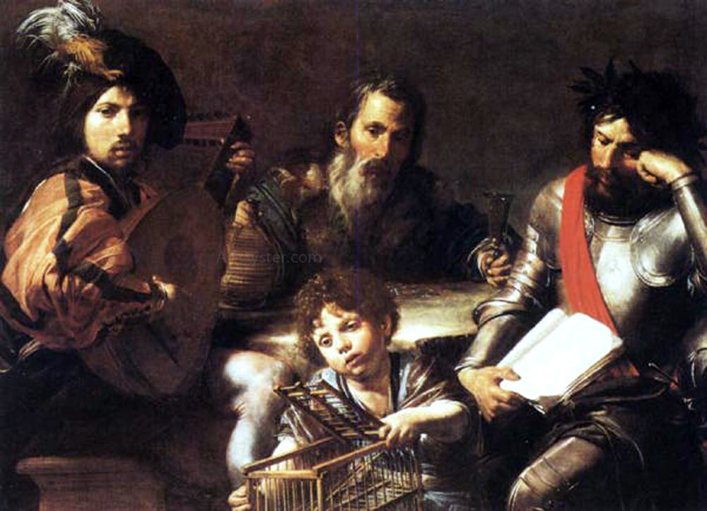  Valentin De boulogne The Four Ages of Man - Hand Painted Oil Painting