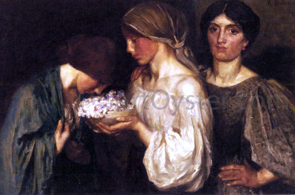  Robert Anning Bell The Fragrant Posy - Hand Painted Oil Painting