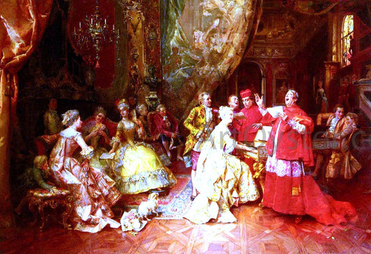  Cesare-Auguste Detti The Gala Recital - Hand Painted Oil Painting