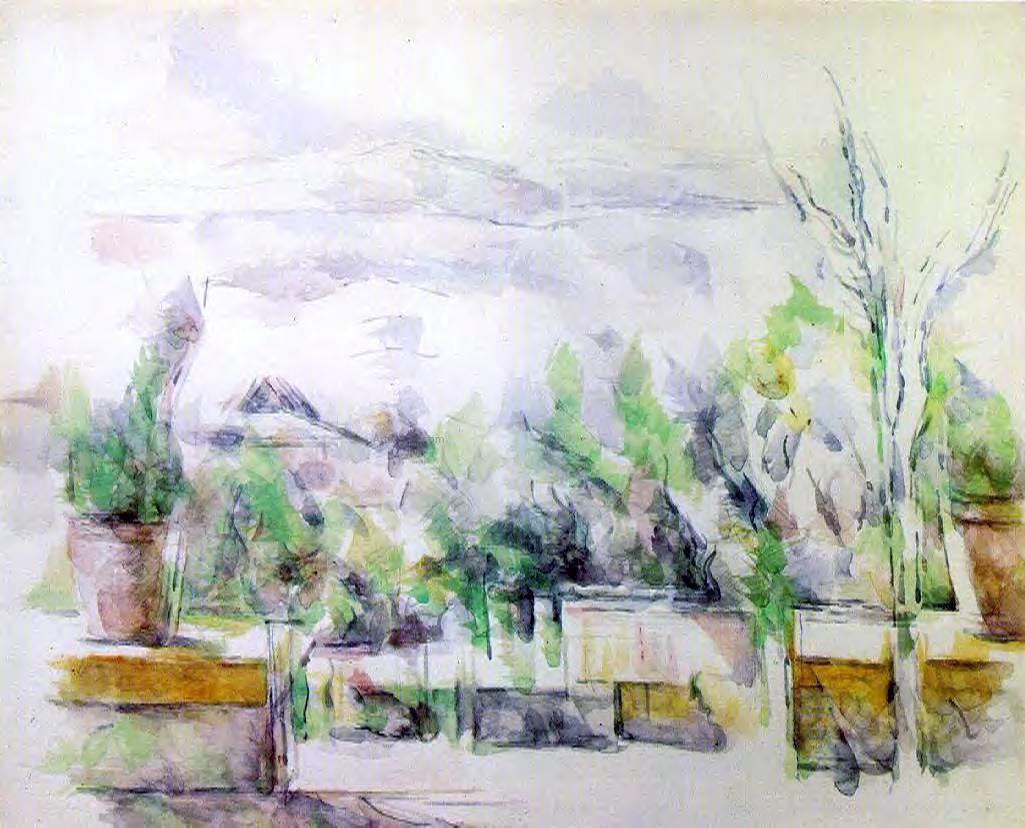  Paul Cezanne The Garden Terrace at Les Lauves - Hand Painted Oil Painting
