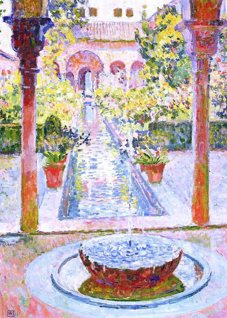  Theo Van Rysselberghe The Gardens of Generalife in Grenada - Hand Painted Oil Painting