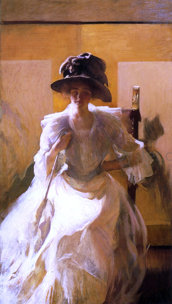  Edmund Tarbell The Golden Screen - Hand Painted Oil Painting