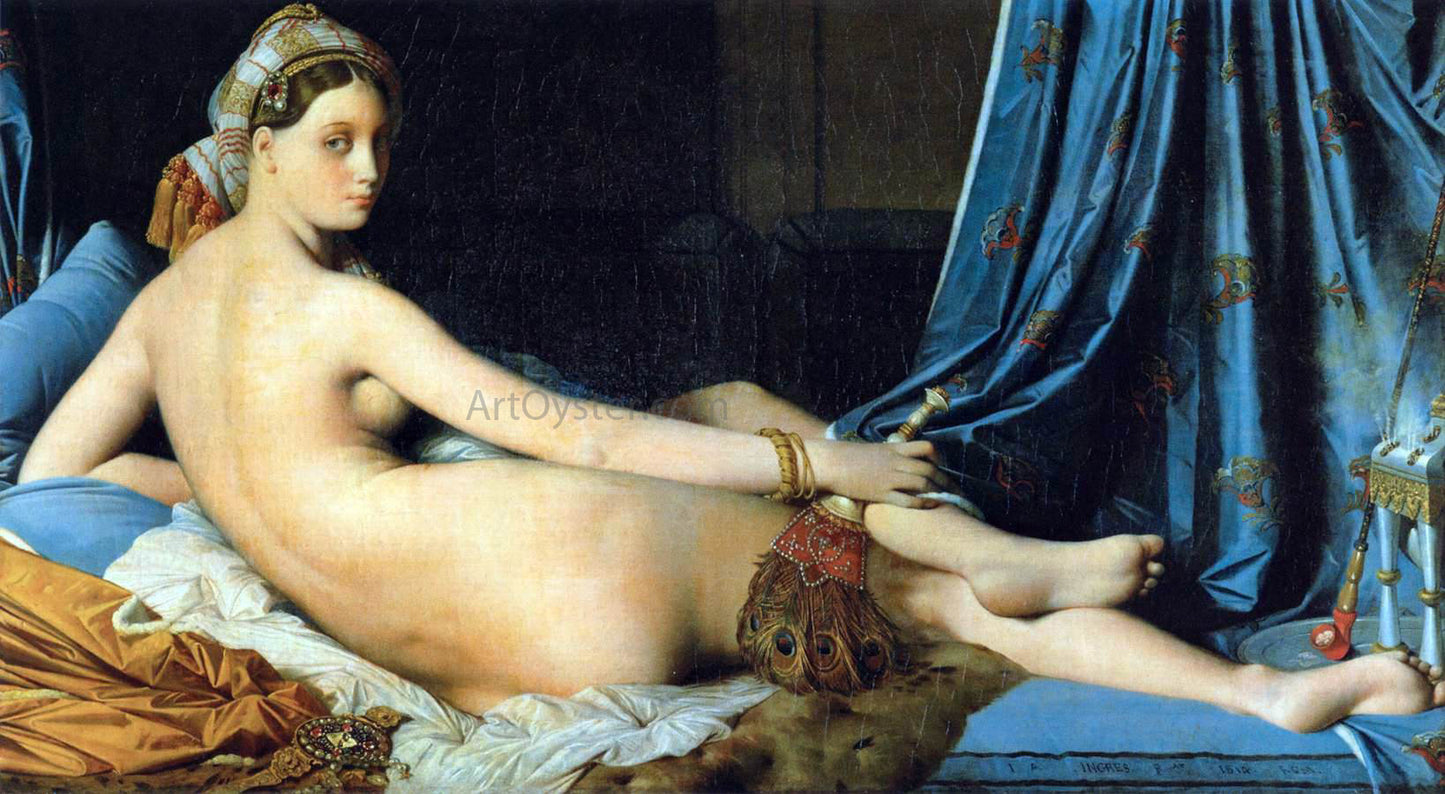  Jean-Auguste-Dominique Ingres The Grand Odalisque - Hand Painted Oil Painting