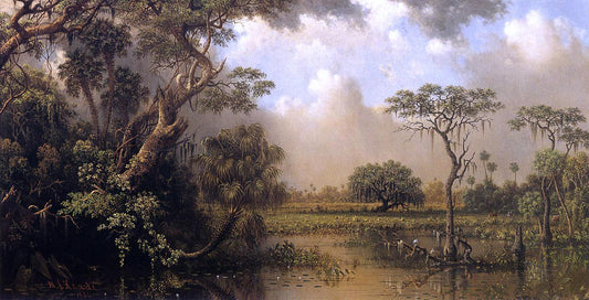  Martin Johnson Heade The Great Florida Marsh - Hand Painted Oil Painting