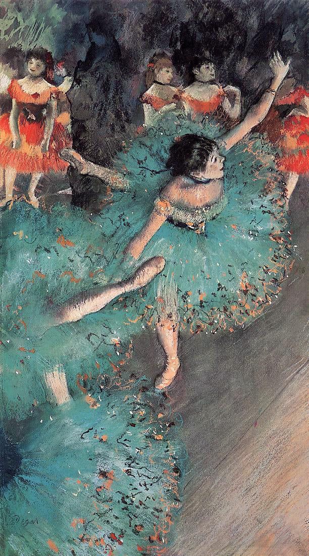  Edgar Degas A Green Dancer - Hand Painted Oil Painting