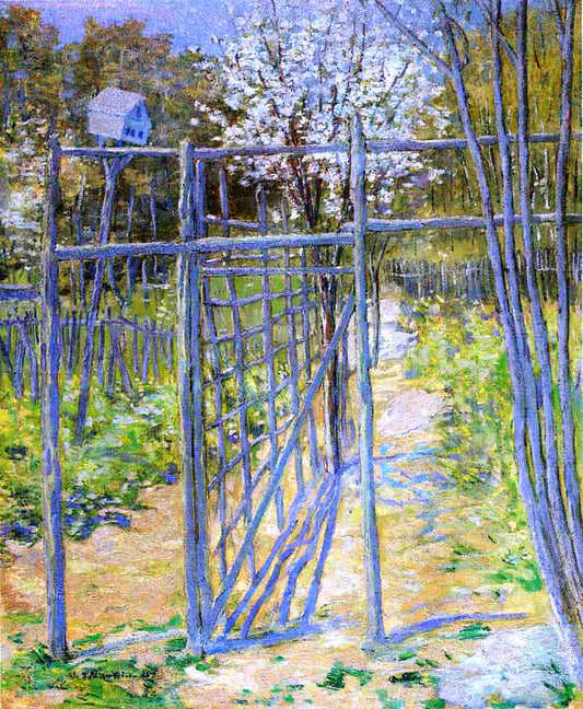  Julian Alden Weir The Grey Trellis - Hand Painted Oil Painting