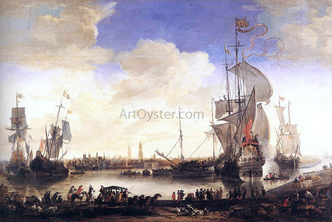  Hendrik Van Minderhout The Handelskom at Bruges - Hand Painted Oil Painting