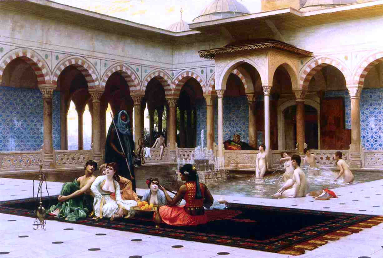  Jean-Leon Gerome The Harem on the Terrace - Hand Painted Oil Painting
