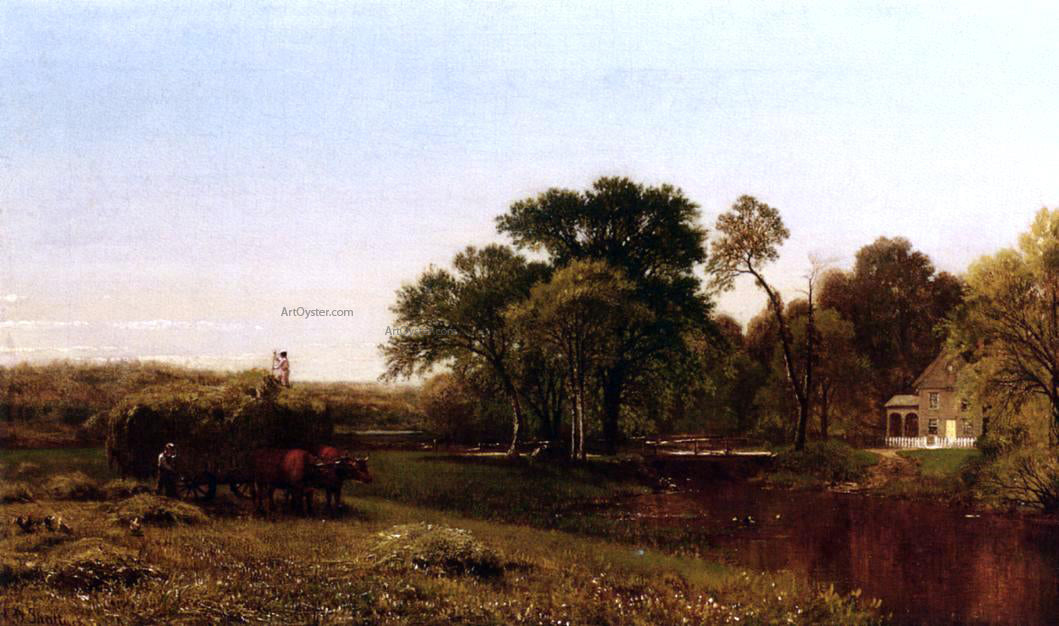  Aaron Draper Shattuck The Hay Wain, Granby, Connecticut - Hand Painted Oil Painting