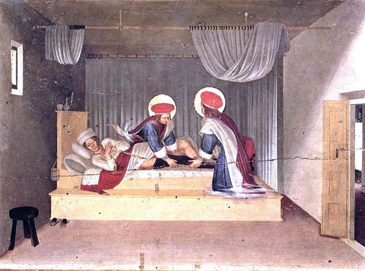  Fra Angelico The Healing of Justinian by Saint Cosmas and Saint Damian (San Marco Altarpiece) - Hand Painted Oil Painting