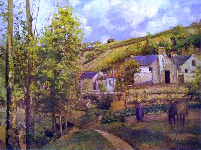  Camille Pissarro The Hermitage at Pontoise - Hand Painted Oil Painting