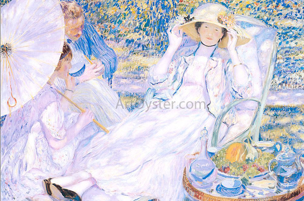  Frederick Carl Frieseke The Hour of Tea - Hand Painted Oil Painting