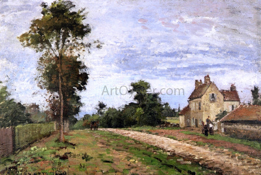  Camille Pissarro The House of Monsieur Musy, Louveciennes - Hand Painted Oil Painting