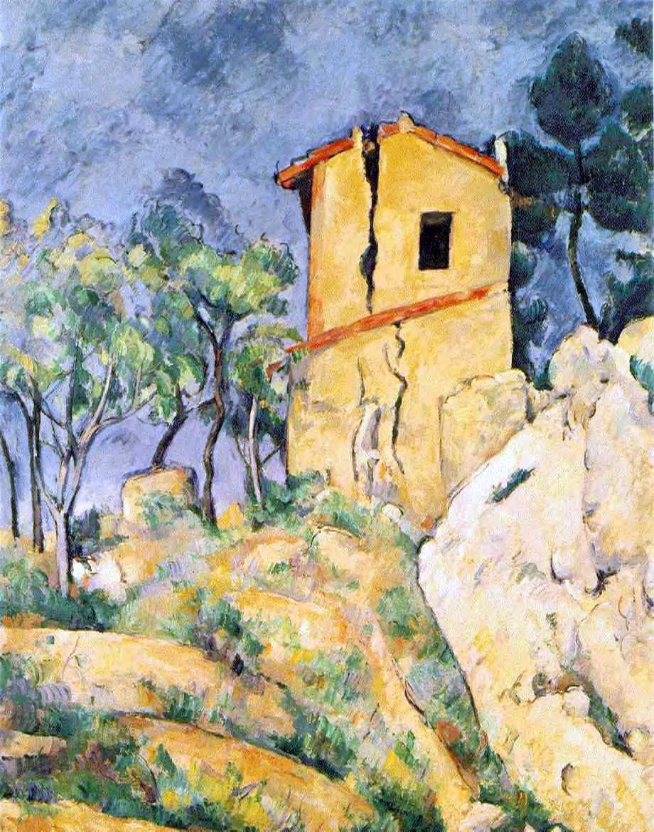  Paul Cezanne The House with Cracked Walls - Hand Painted Oil Painting