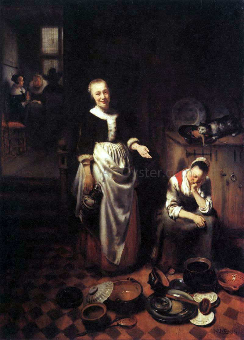  Nicolaes Maes The Idle Servant - Hand Painted Oil Painting