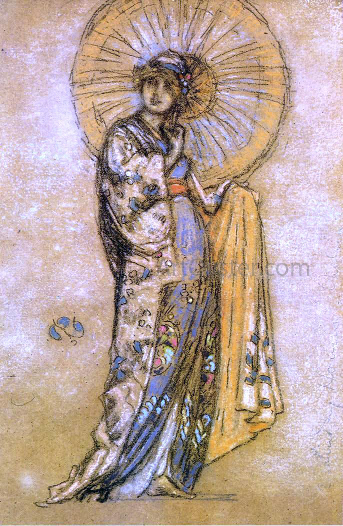  James McNeill Whistler The Japanese Dress - Hand Painted Oil Painting