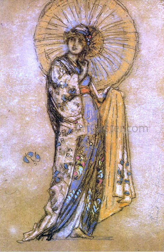  James McNeill Whistler The Japanese Dress - Hand Painted Oil Painting