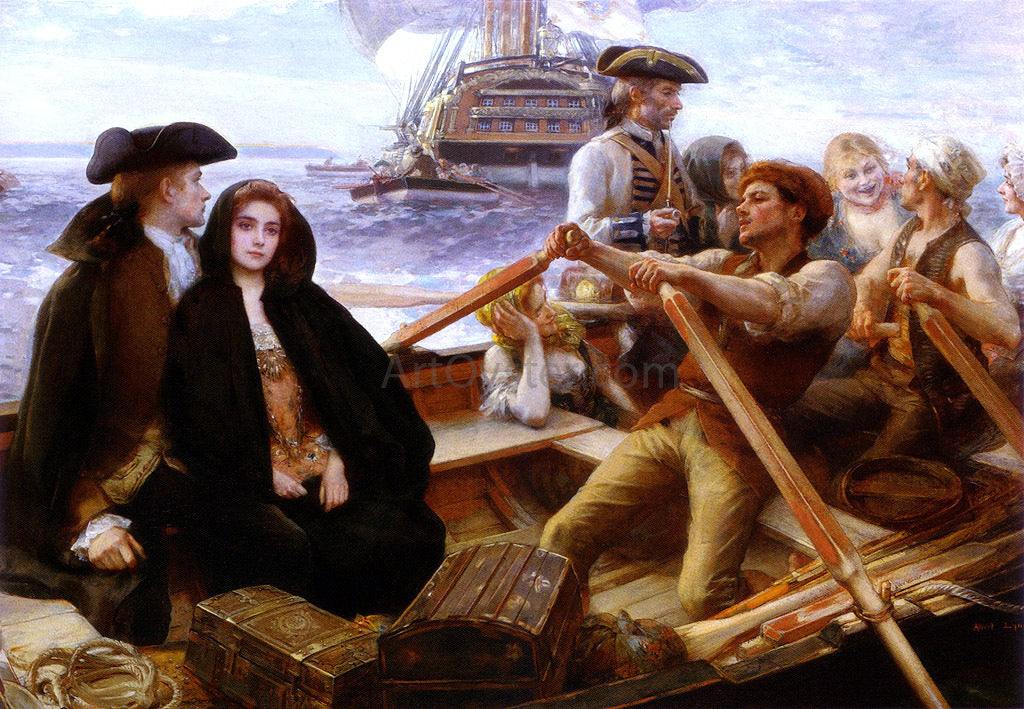  Albert Lynch The Jolly Boat - Hand Painted Oil Painting