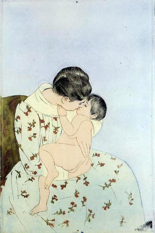  Mary Cassatt The Kiss - Hand Painted Oil Painting