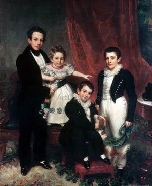 Samuel Lovett Waldo The Knapp Children - Hand Painted Oil Painting