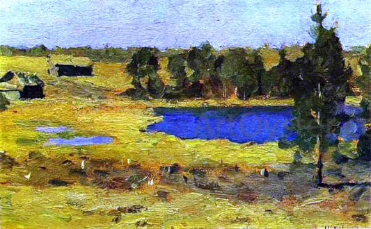  Isaac Ilich Levitan The Lake. Barns at the Edge of a Forest - Hand Painted Oil Painting