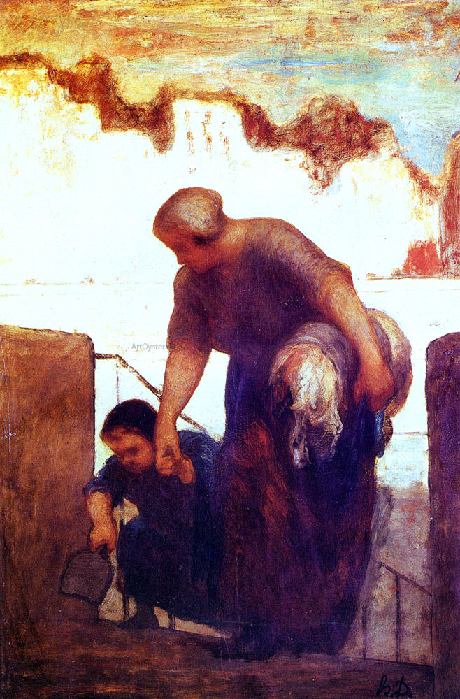  Honore Daumier The Laundress - Hand Painted Oil Painting