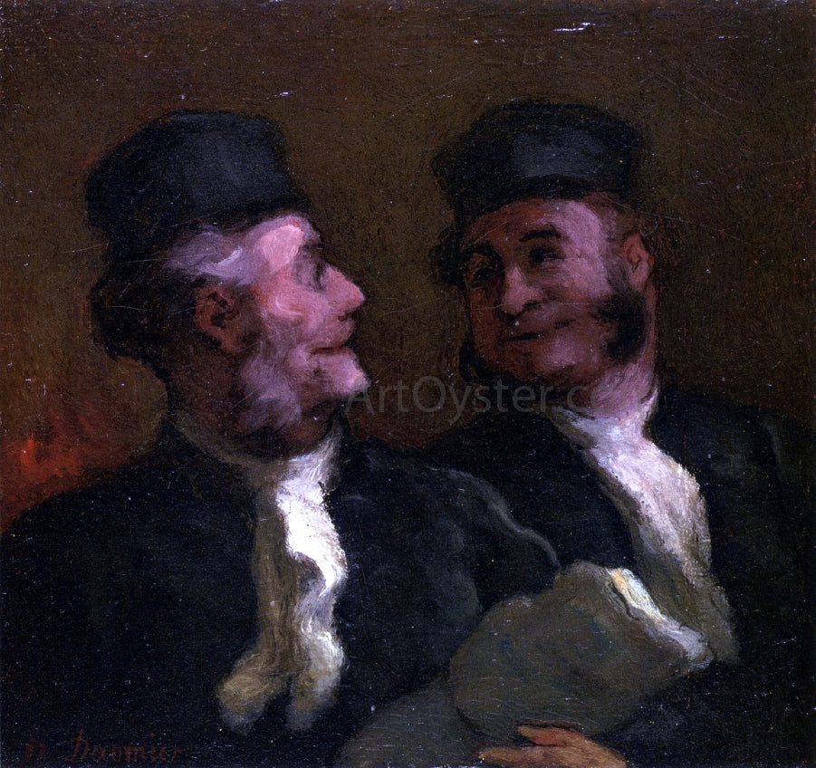  Honore Daumier The Lawyers (also known as Two Lawyers or The Two Conferees) - Hand Painted Oil Painting