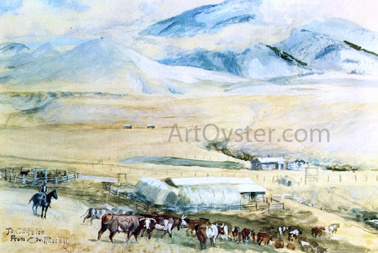  Charles Marion Russell The Lazy K Y - Hand Painted Oil Painting