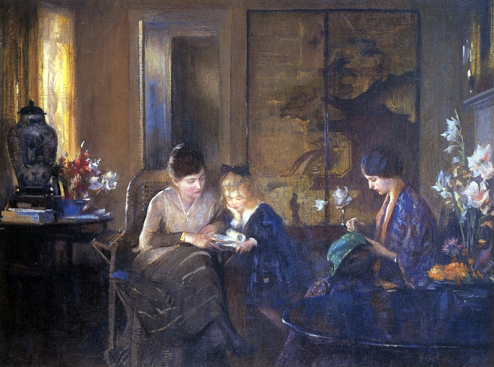  Edmund Tarbell The Lesson - Hand Painted Oil Painting