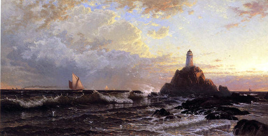  Alfred Thompson Bricher The Lighthouse - Hand Painted Oil Painting