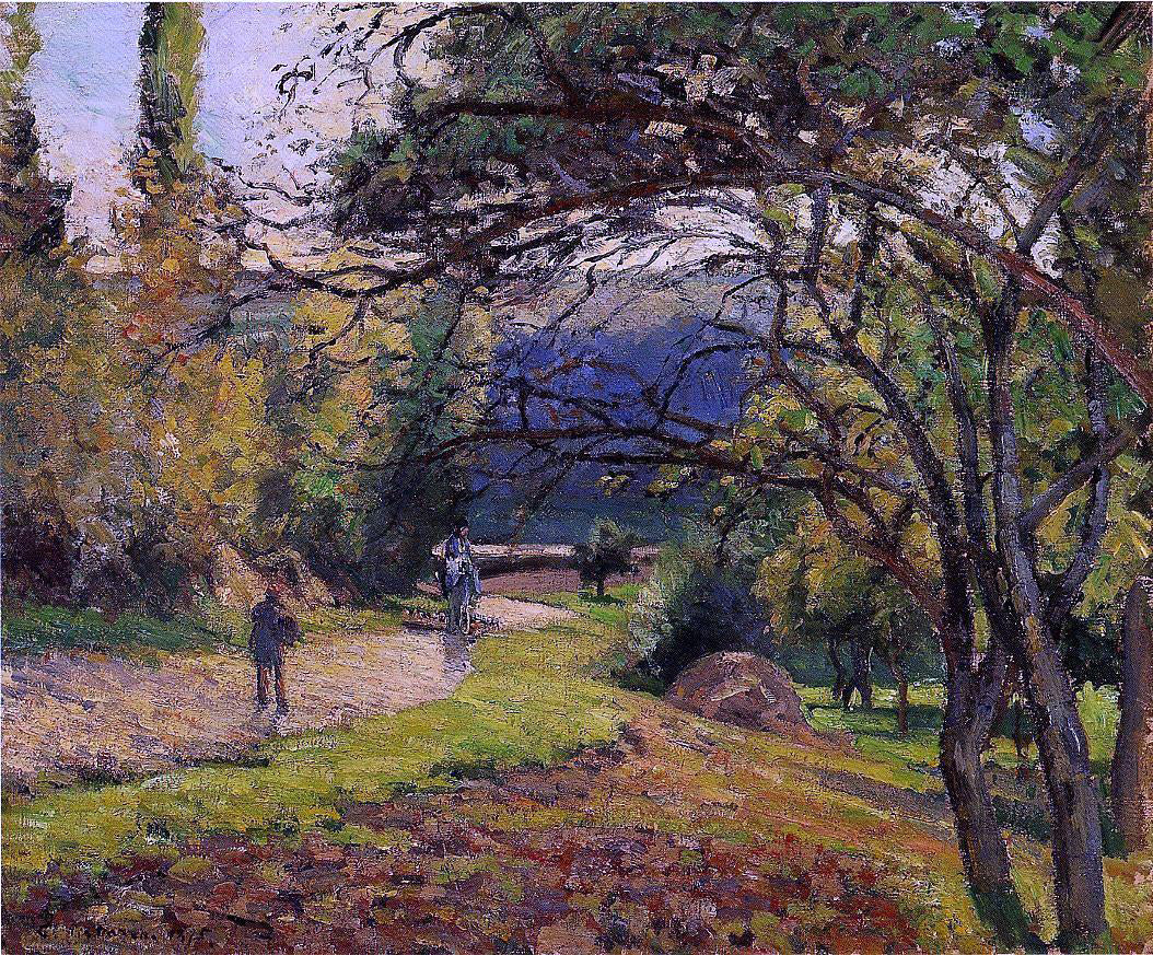  Camille Pissarro The Little Bridge, Pontoise - Hand Painted Oil Painting