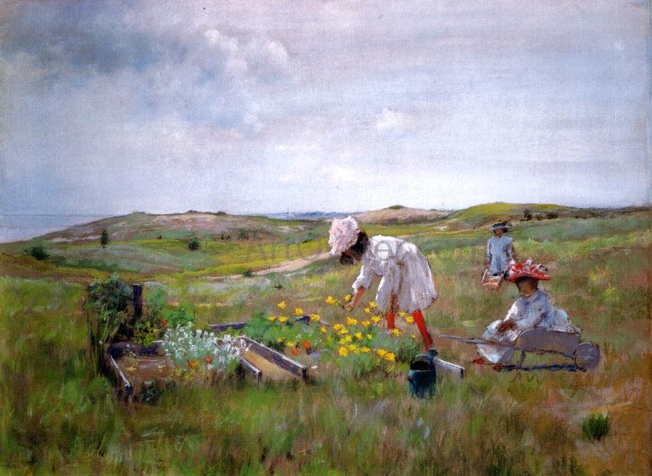  William Merritt Chase The Little Garden - Hand Painted Oil Painting