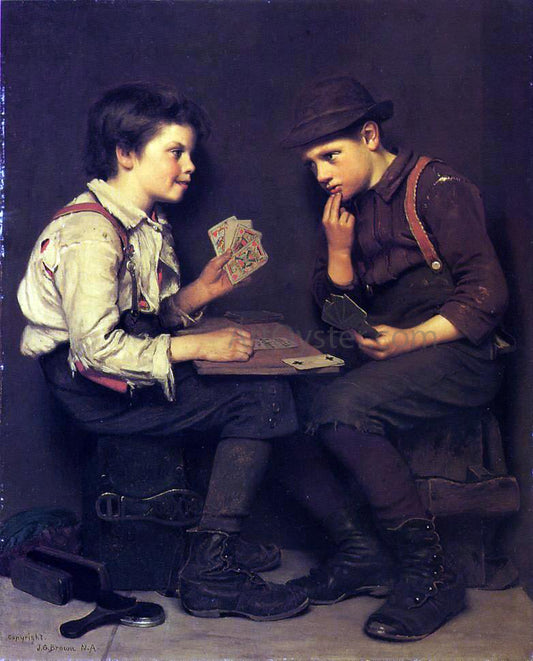  John George Brown The Little Joker - Hand Painted Oil Painting