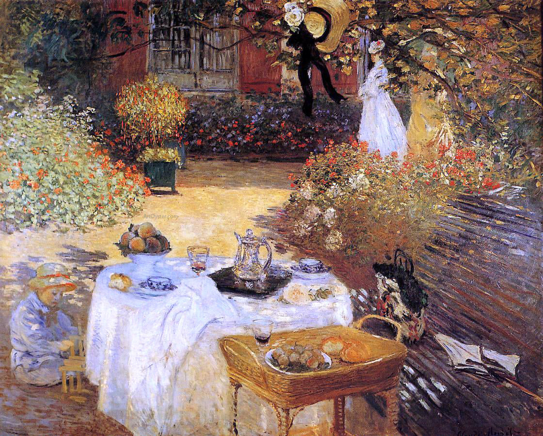  Claude Oscar Monet The Luncheon - Hand Painted Oil Painting