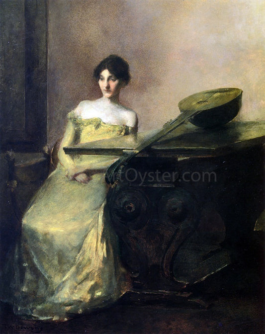  Thomas Wilmer Dewing The Lute - Hand Painted Oil Painting