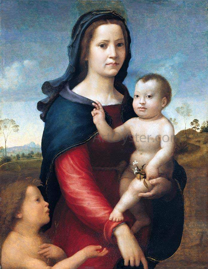 Giuliano Bugiardini The Madonna and Child with the Infant St John the Baptist - Hand Painted Oil Painting