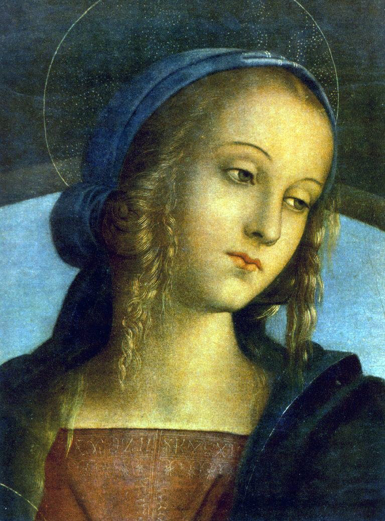  Pietro Perugino The Madonna between St. John the Baptist and St. Sebastian [detail] - Hand Painted Oil Painting