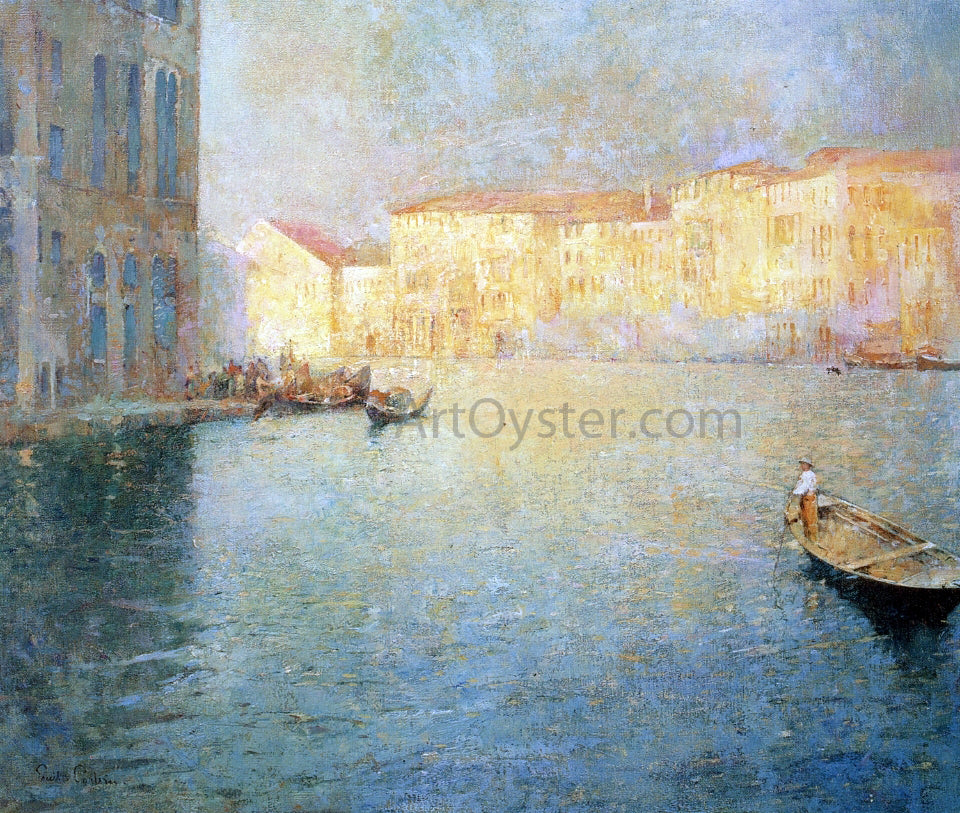  Emil Carlsen The Market, Venice - Hand Painted Oil Painting