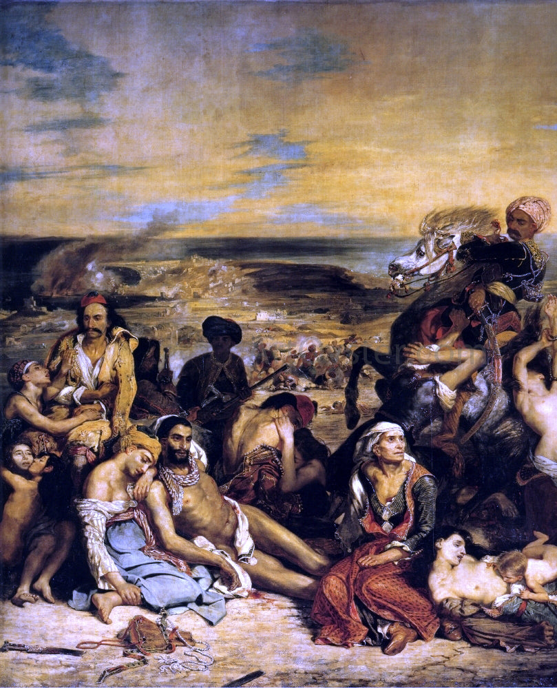  Eugene Delacroix The Massacre of Chios - Hand Painted Oil Painting