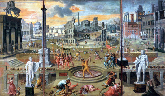  Antoine Caron The Massacres of the Triumvirate - Hand Painted Oil Painting