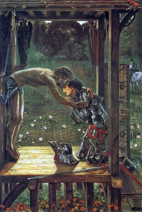  Sir Edward Burne-Jones The Merciful Knight - Hand Painted Oil Painting