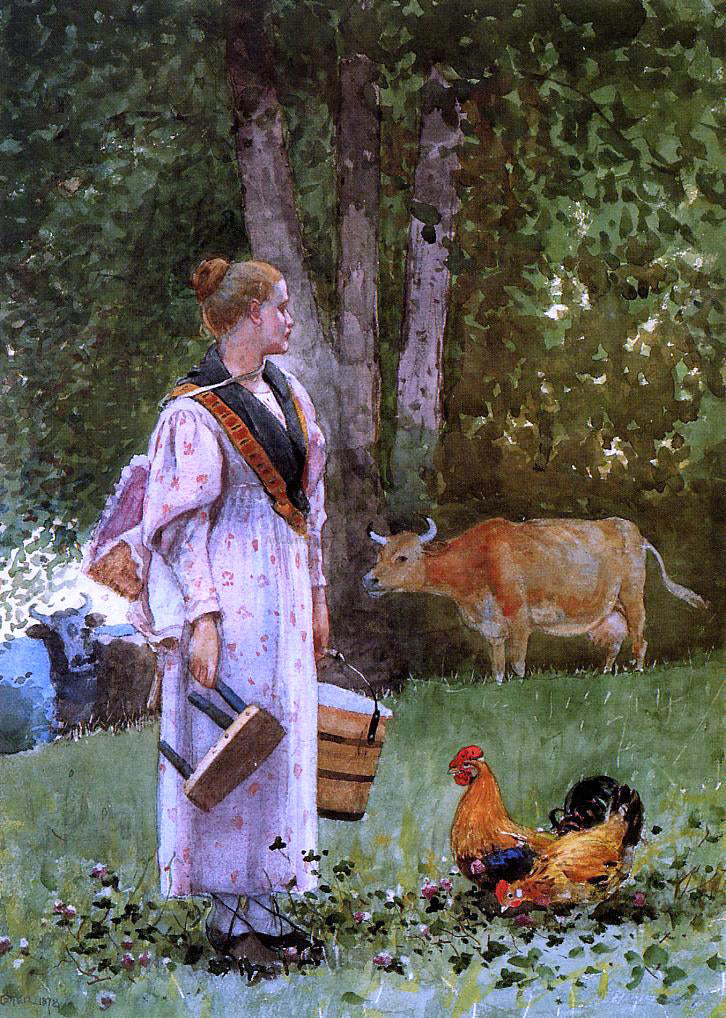  Winslow Homer The Milk Maid - Hand Painted Oil Painting