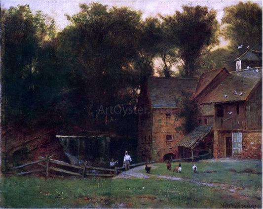  Thomas Worthington Whittredge The Mill, Simsbury, Conn. - Hand Painted Oil Painting
