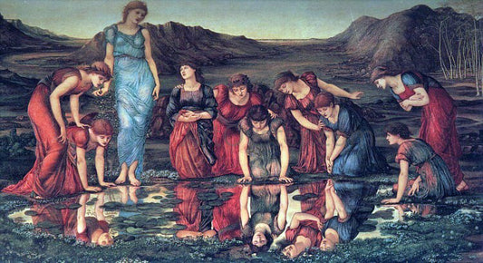  Sir Edward Burne-Jones The Mirror of Venus - Hand Painted Oil Painting