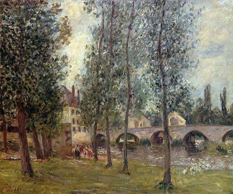  Camille Pissarro The Moret Bridge - Hand Painted Oil Painting